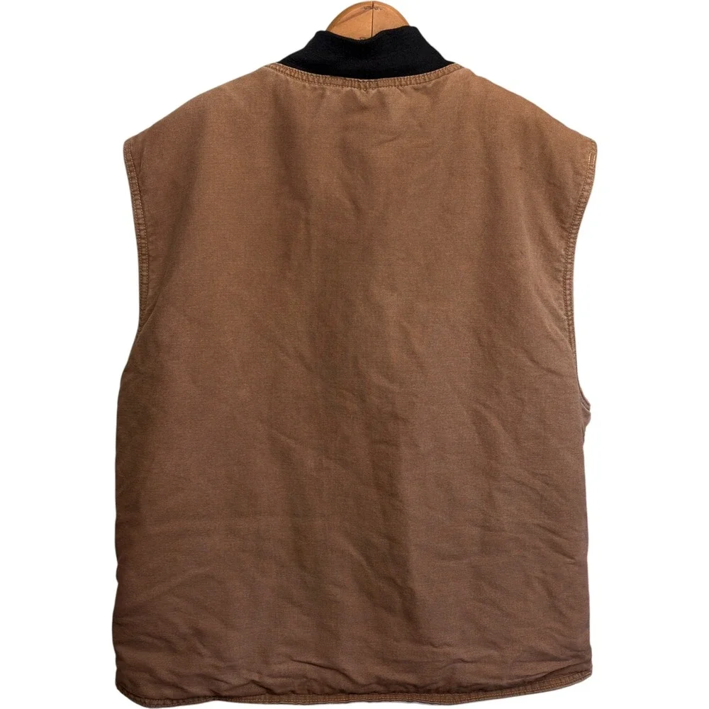 Bulwark FR Mens Flame Resistant Work Vest Brown Westex UltraSoft Distressed L